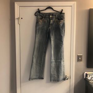 Women’s AZI embellished Jeans medium wash size 33
